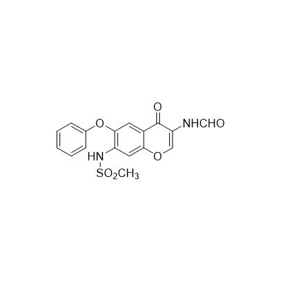 N-(3-formamido-4-oxo-6-phenoxy-4H-chromen-7-yl)methansulfonamid N-[7-(methansulfonamido)-4-oxo-6-phenoxy-4H-chromen-3-yl]formamid